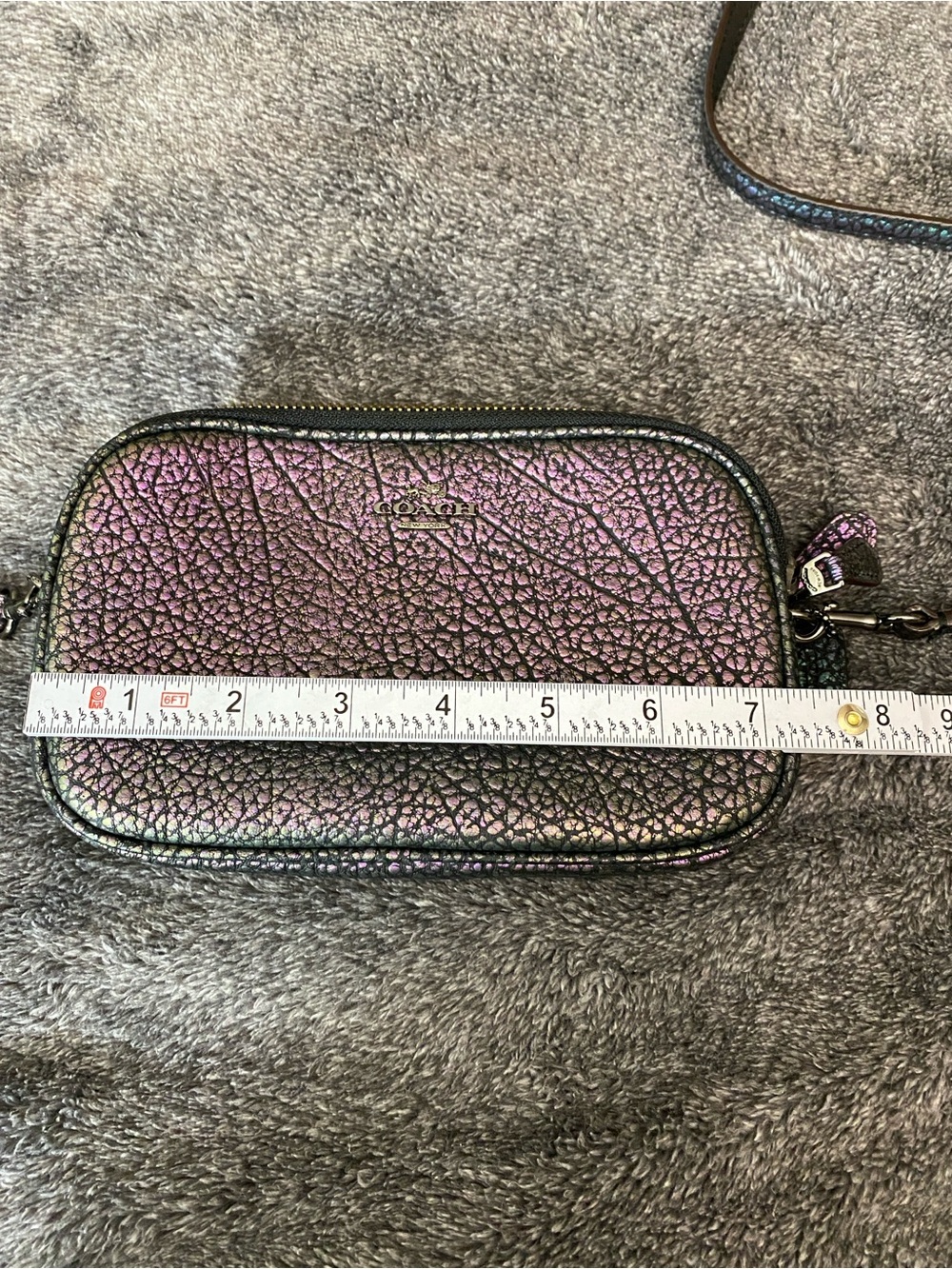 Coach metallic oil slick hologram iridescent crossbody bag. - Picture 9 of 10